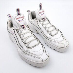 Reebok | White Rivyx Ripple Leather Sneakers‎ 9